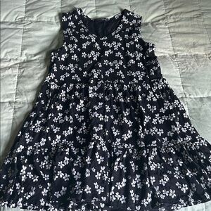 Toad&Co Black and White Floral Mini Dress